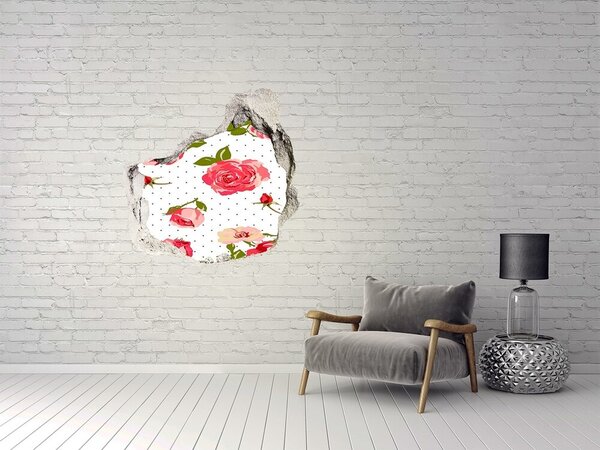 3d-s lyuk vizuális effektusok matrica Roses