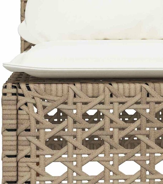 VidaXL 6 részes bézs polyrattan kerti ülőgarnitúra párnával
