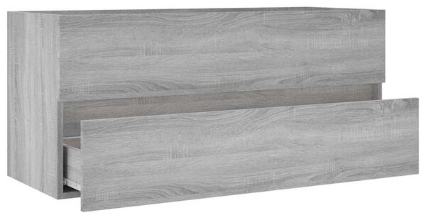 Szürke sonoma színű szerelt fa éjjeliszekrény 100x38,5x45 cm