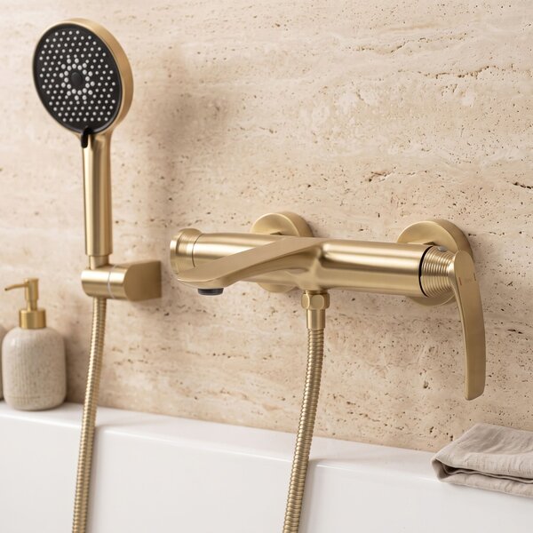 Fürdőkád csaptelep PREMIUM REA Como Brush Gold