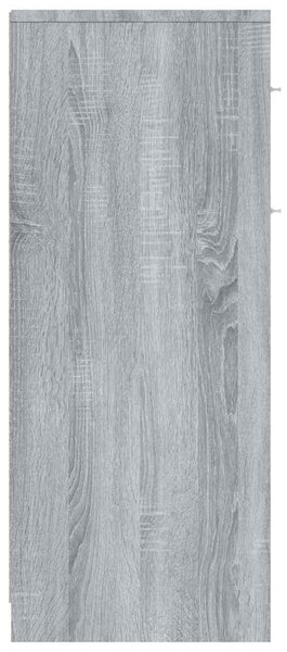Szürke sonoma színű szerelt fa fürdőszobaszekrény 60x33x80 cm