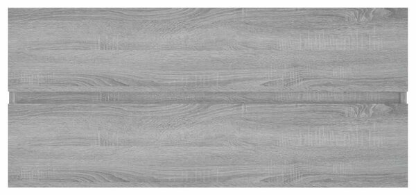 Szürke sonoma színű szerelt fa éjjeliszekrény 100x38,5x45 cm