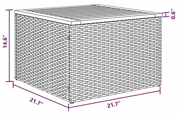 VidaXL Kerti Kanapé Szett 5 db Fekete Poli rattan