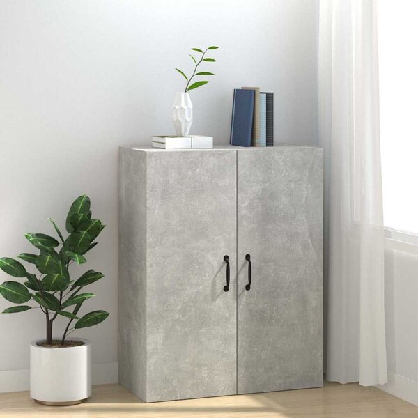 Betonszürke szerelt fa függőszekrény 69,5 x 34 x 90 cm