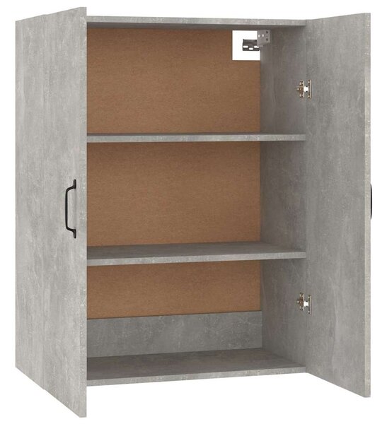 Betonszürke szerelt fa függőszekrény 69,5 x 34 x 90 cm