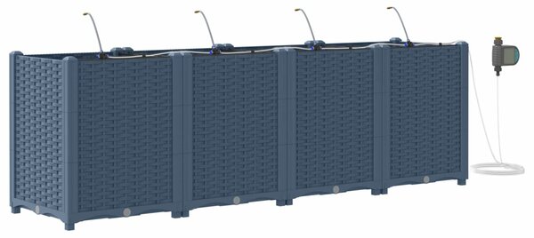VidaXL Kerti cserép 4 db Szürke 160 x 40 x 52 cm PP