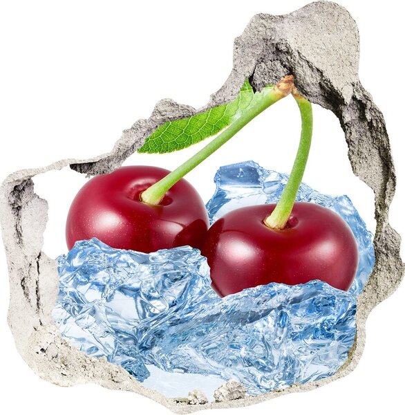 3d-s lyuk vizuális effektusok matrica Cherry jég