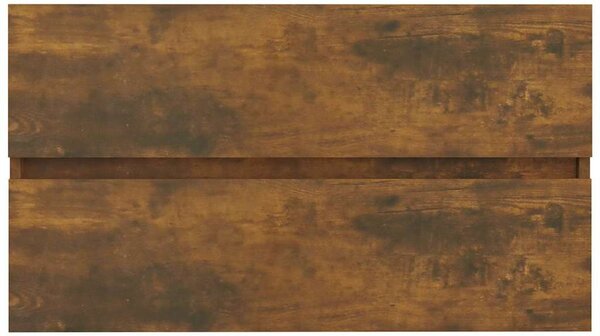 Füstös tölgy színű szerelt fa mosdószekrény 80 x 38,5 x 45 cm