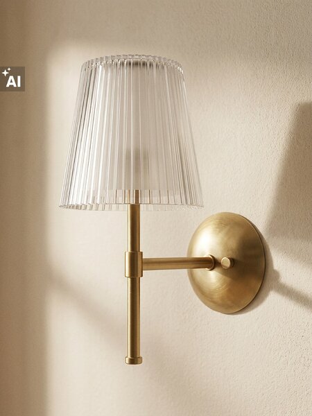 Sinsay - Elegáns LED fali lámpa bordázott búrával - arany