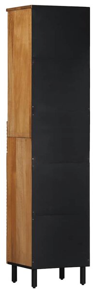Barna tömör mangófa fürdőszobaszekrény 38 x 33 x 160 cm