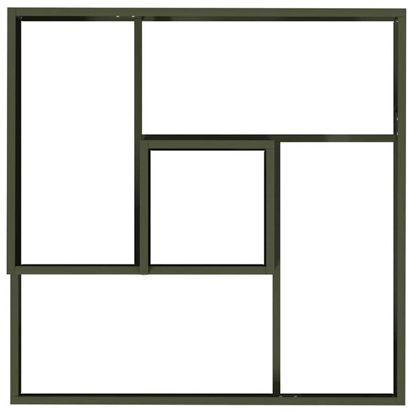 VidaXL Kerti cserép Oliva zöld 60 x 60 x 50 cm Acél