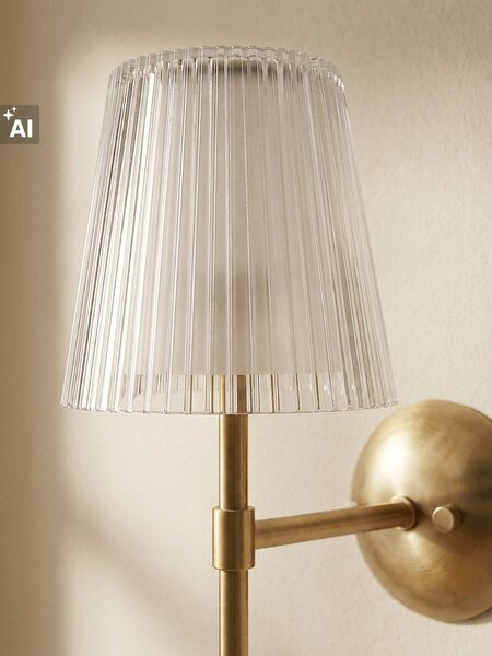 Sinsay - Elegáns LED fali lámpa bordázott búrával - arany