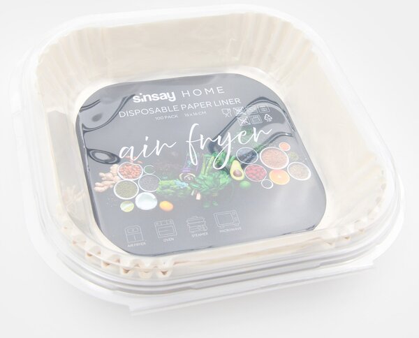 Sinsay - Papírformák air fryerhez 100 pack - fehér