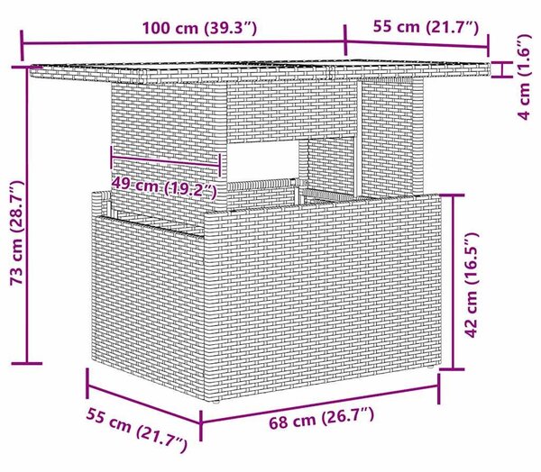 VidaXL Kerti Kanapé Szett párnával 5 pcs Világosszürke Poli rattan