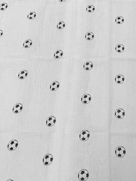 Sinsay - Félátlátszó függöny behúzószalaggal és futballmintával - fekete