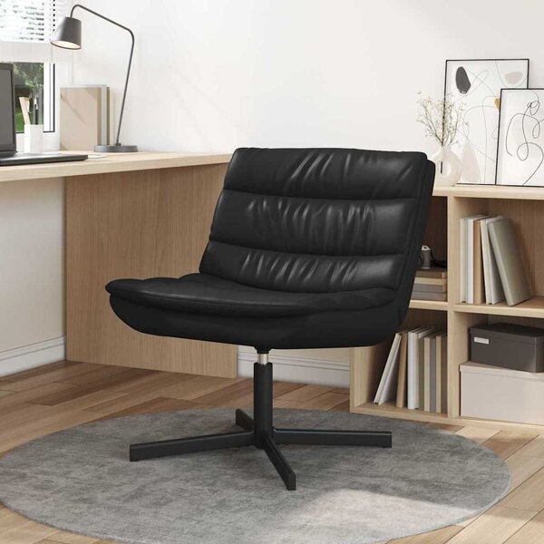 VidaXL Forgószék Fekete 63 x 75 x 76 cm Fényes PU