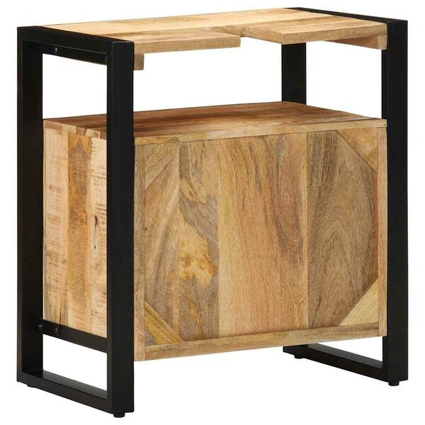VidaXL Fürdőszobai Szekrény Barna 55 x 35 x 60 cm Tömör mangófa