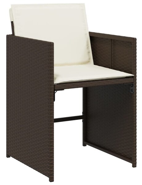 VidaXL 15 részes barna polyrattan kerti ülőgarnitúra párnákkal