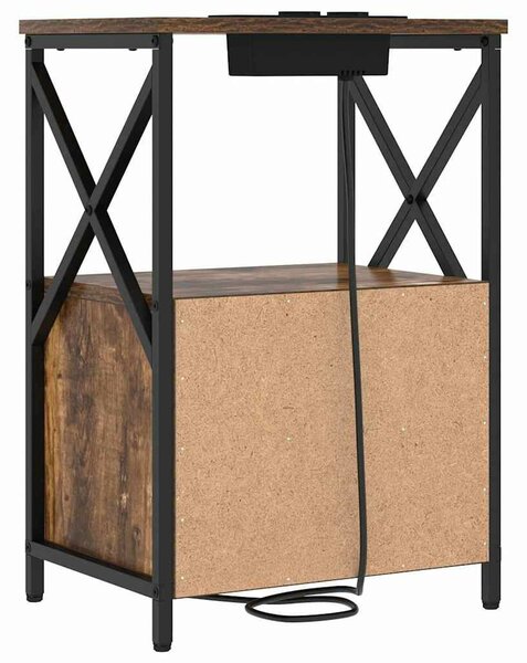 VidaXL Éjjeliszekrény 2 pcs Füstölt tölgy 40 x 31 x 60 cm Faanyag
