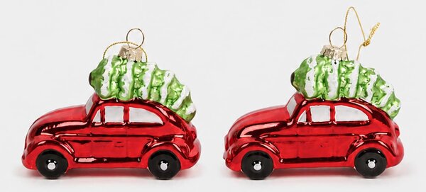 Sinsay - Autó alakú karácsonyfadíszek 2 pack - többszínű