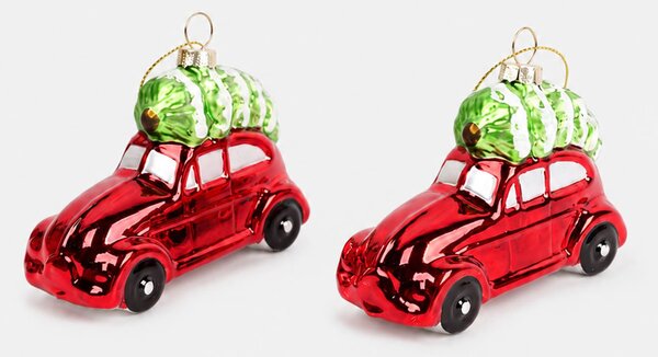 Sinsay - Autó alakú karácsonyfadíszek 2 pack - többszínű