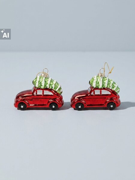 Sinsay - Autó alakú karácsonyfadíszek 2 pack - többszínű