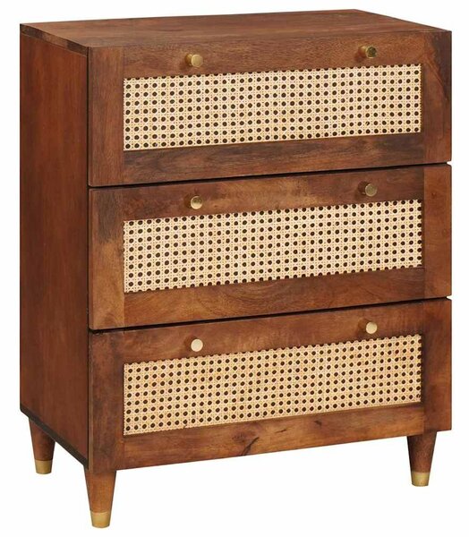 VidaXL Tálalószekrény készlet 2 db 60 x 33,5 x 75 cm Tömör Mangófát