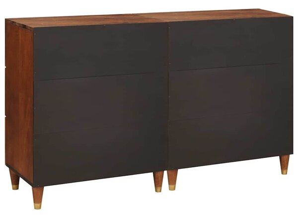 VidaXL Tálalószekrény készlet 2 db 60 x 33,5 x 75 cm Tömör Mangófát