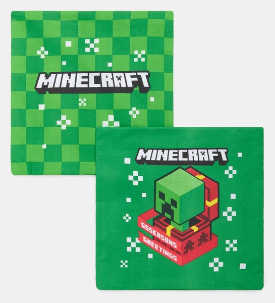 Sinsay - Párnahuzat szett karácsonyi mintával Minecraft - zöld