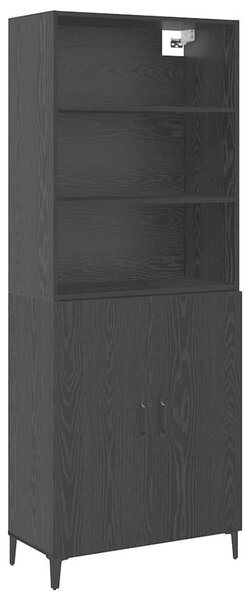 VidaXL Magasfiú Fekete tölgy 69,5 x 32,5 x 180 cm Szerelt Fa