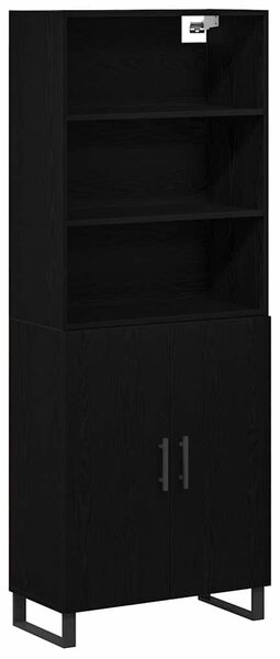VidaXL Magasfiú 2 db Fekete tölgy 69,5 x 34 x 180 cm
