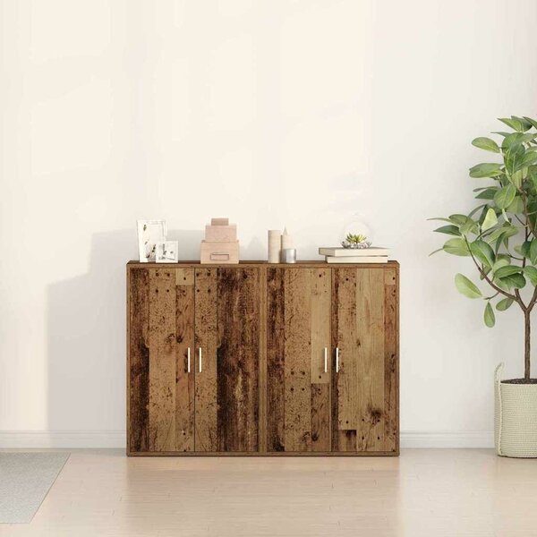 VidaXL Széf 2 db Öreg fa 60 x 31 x 84 cm Szerelt Fa
