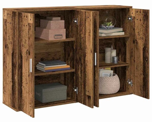 VidaXL Széf 2 db Öreg fa 60 x 31 x 84 cm Szerelt Fa