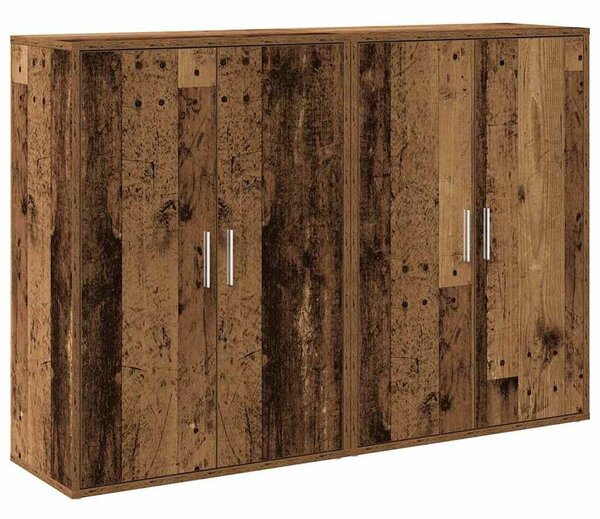 VidaXL Széf 2 db Öreg fa 60 x 31 x 84 cm Szerelt Fa