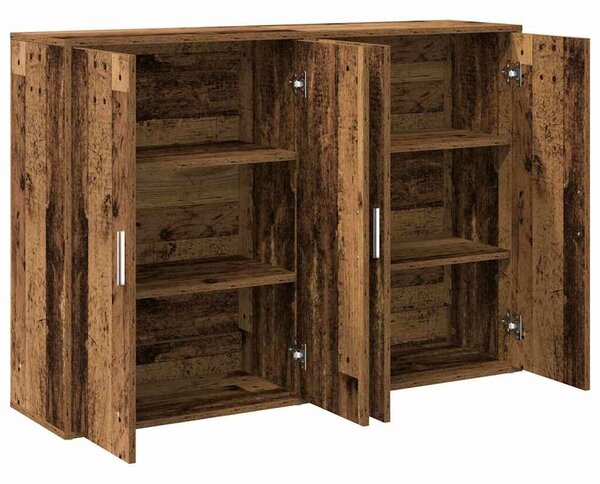 VidaXL Széf 2 db Öreg fa 60 x 31 x 84 cm Szerelt Fa