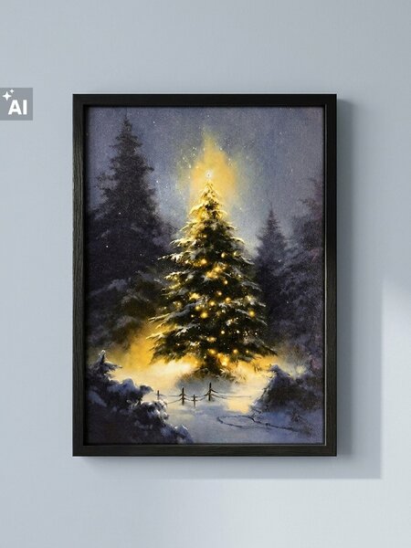 Sinsay - LED kép karácsonyfa mintával - többszínű