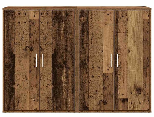 VidaXL Széf 2 db Öreg fa 60 x 31 x 84 cm Szerelt Fa