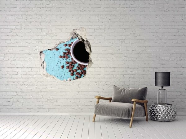 3d-s lyuk vizuális effektusok matrica Fekete kávé