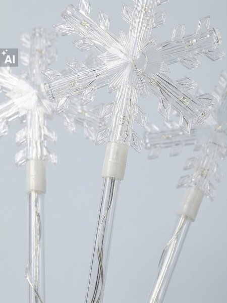 Sinsay - LED leszúrható kerti lámpa szett csillag mintával 3 pack - krémszínű