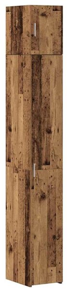 VidaXL Polcos tárolószekrény Antik Fa 30 x 42,5 x 225 cm Szerelt Fa