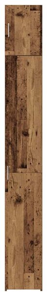 VidaXL Polcos tárolószekrény Antik Fa 30 x 42,5 x 225 cm Szerelt Fa