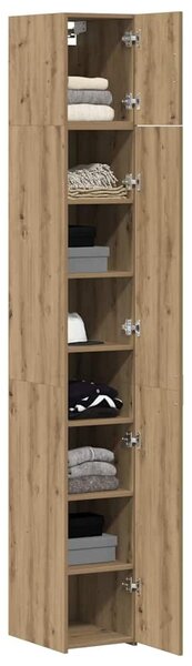 VidaXL Polcos tárolószekrény Kézműves Tölgy 30 x 42,5 x 225 cm