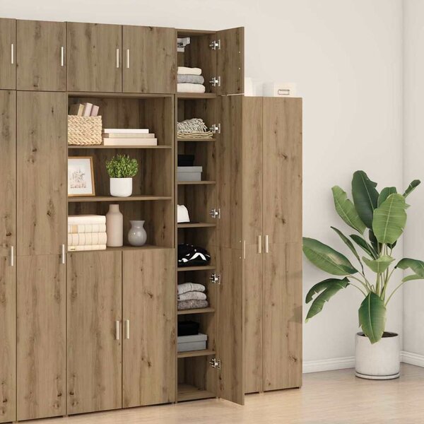 VidaXL Polcos tárolószekrény Kézműves Tölgy 30 x 42,5 x 225 cm