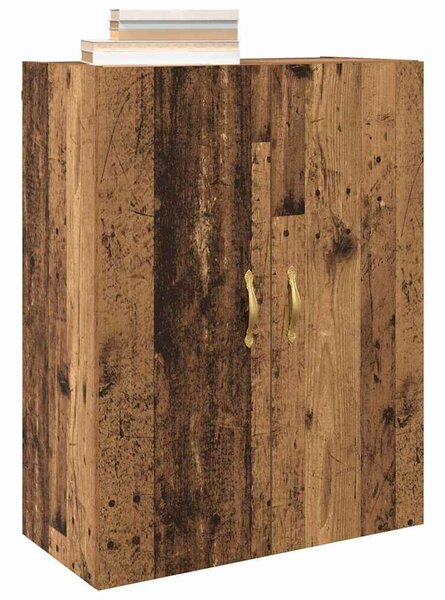 VidaXL Fali szekrény 2 db Öreg fa 69,5 x 34 x 90 cm Szerelt Fa