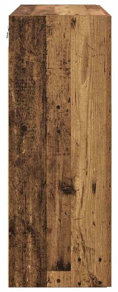 VidaXL Fali szekrény 2 db Öreg fa 69,5 x 34 x 90 cm Szerelt Fa