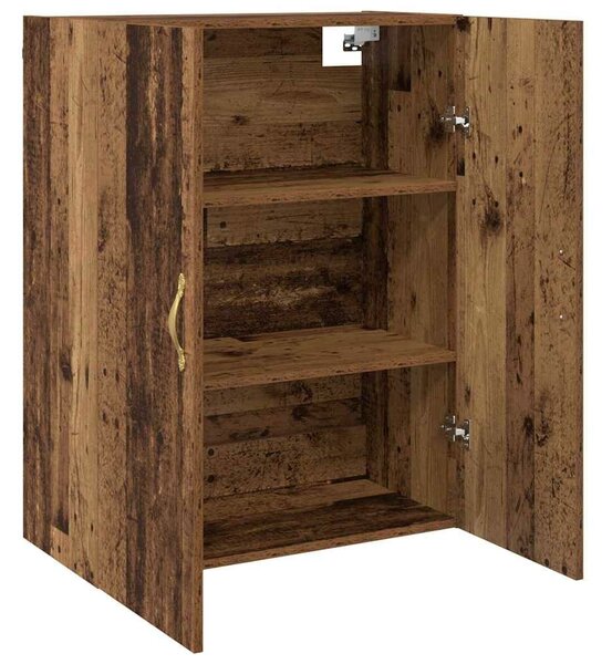VidaXL Fali szekrény 2 db Öreg fa 69,5 x 34 x 90 cm Szerelt Fa