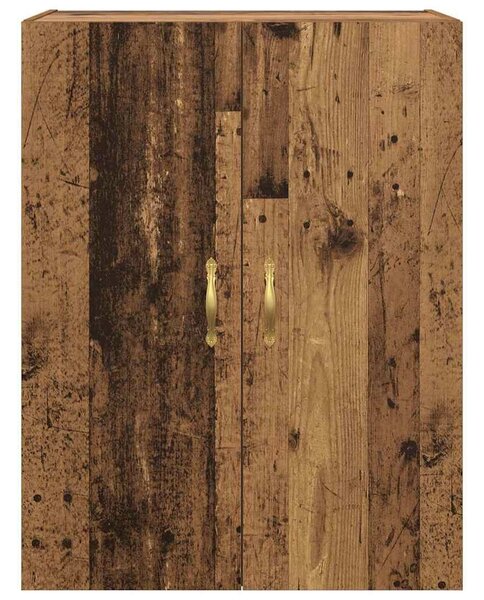 VidaXL Fali szekrény 2 db Öreg fa 69,5 x 34 x 90 cm Szerelt Fa