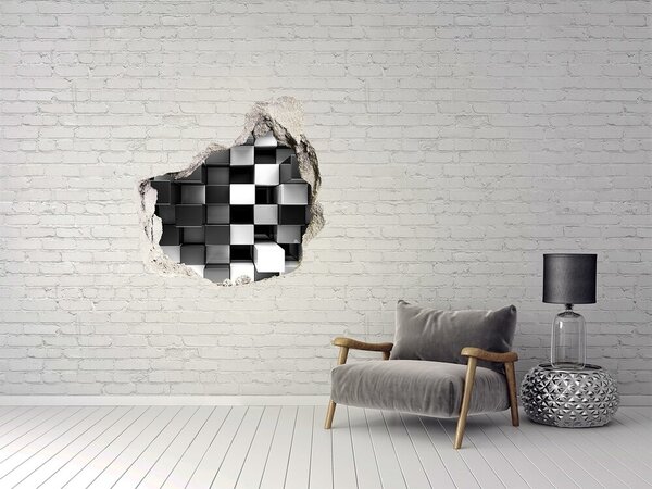 3d lyuk fal dekoráció Absztrakció kocka