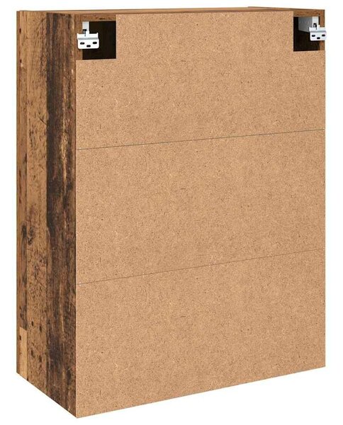 VidaXL Fali szekrény 2 db Öreg fa 69,5 x 34 x 90 cm Szerelt Fa