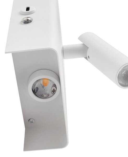 Lindby LED-es újratölthető fali lámpa Agit, fehér, fém, érintéses, dimmelhető, Fehér / opál, Nappali / Étkező, fém, Modern